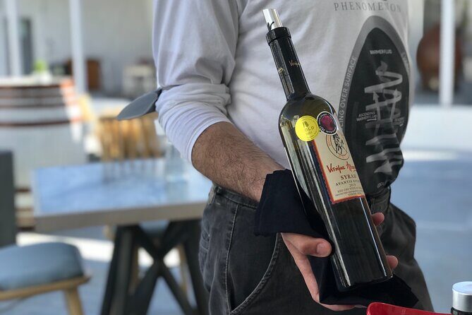 3 Wineries wine tasting & Greek Meal -Food and Wine pairing - Why Santorini’s volcanic wine needs a plan