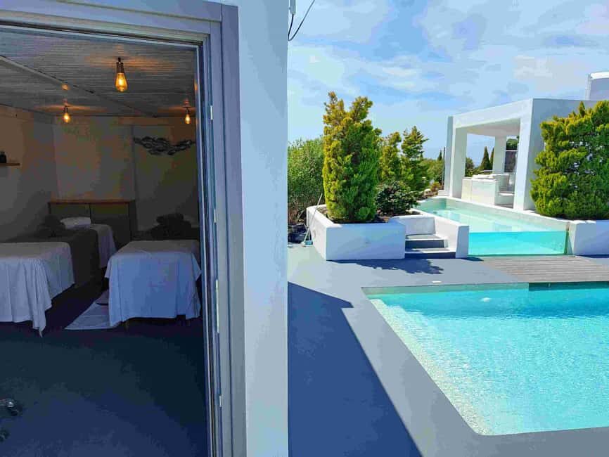 Akrotiri: Departure Day Spa Package Wine/Fruits/Pool Access - Outdoor pool day access: sunbeds, umbrellas, and everything you need to stay comfy