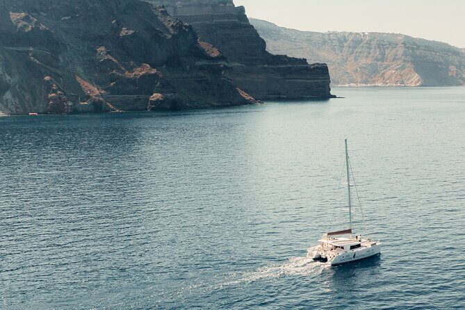 Beautiful Day Catamaran Caldera Cruise incl. Meal & Drinks - Stop 3: Vlychada Port for a short, satisfying finish