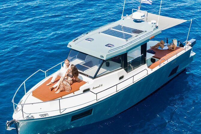 Diamond 36 Private Motor Yacht Caldera Cruise - Thirassia: The Quiet Caldera Side You Don’t Usually Get