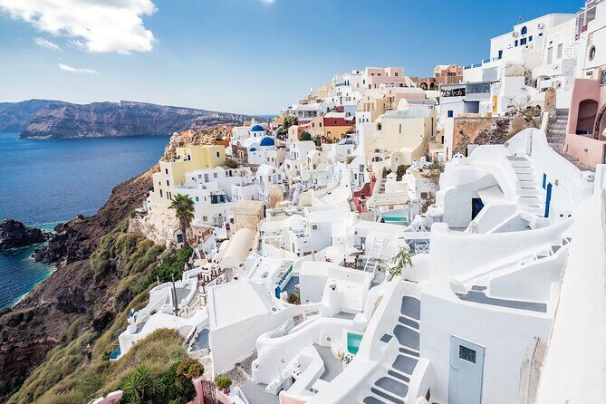 Discover Santorini’s Best in One Day - Santo Wines and its caldera cliff setting: great views, but tasting is extra