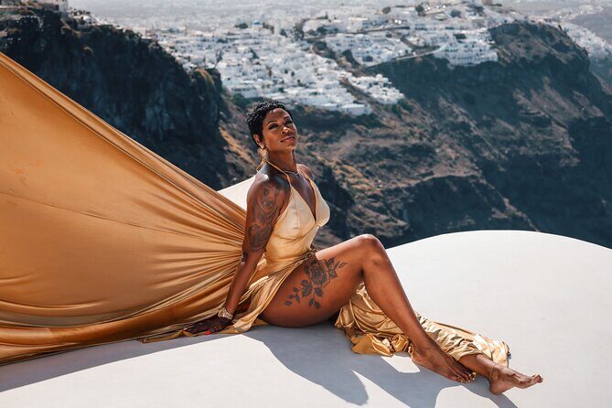 Exclusive Santorini Flying Dress Photoshoot with Pickup - The dresses (and sizes) are the main event