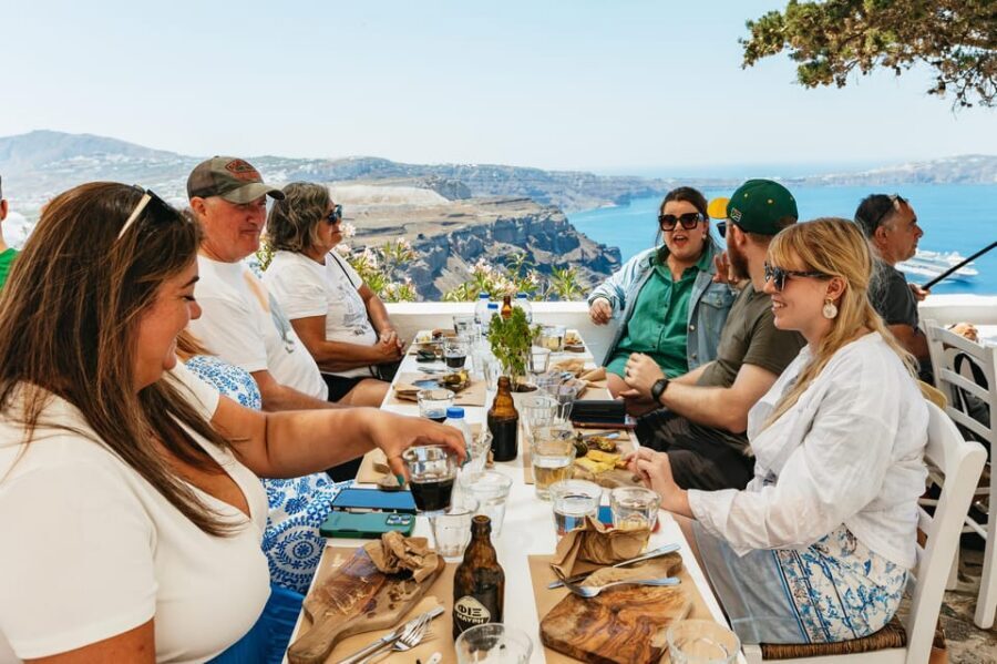 Fira: Guided Foodie Walking Tour with Tastings - Starting in Firostefani: Agios Gerasimos Square to the blue-domed church