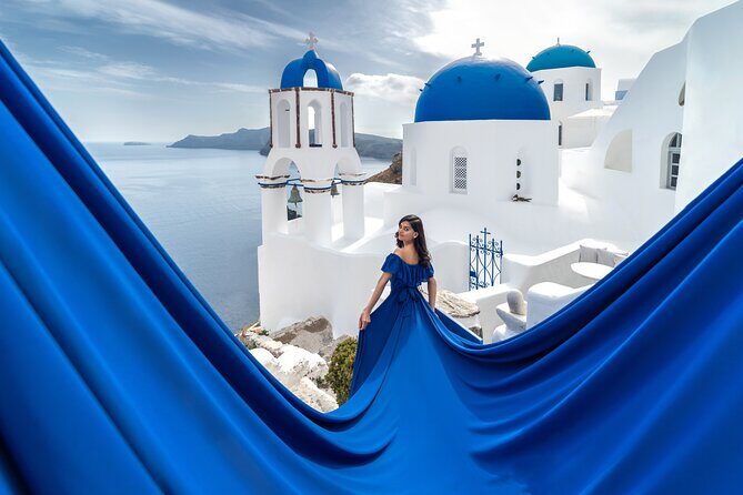 Flying Dress © Photoshoot in Santorini: Mr. President Package - How the 3-Step Photoshoot Works in Santorini