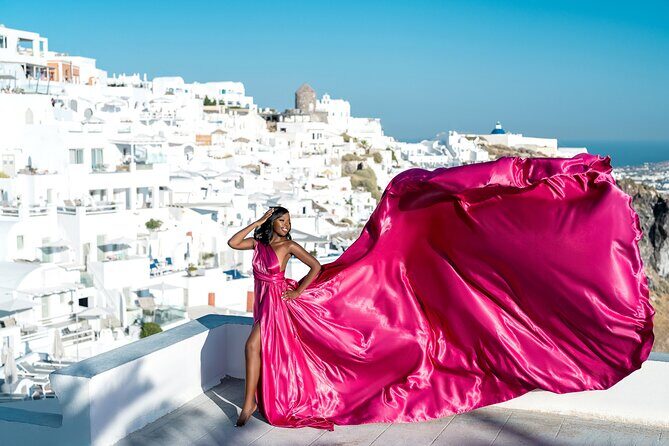 Flying Dress © Photoshoot in Santorini: Mr. President Package - Photo Delivery: unedited selects first, then hi-res edits