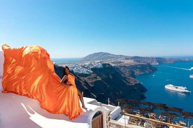 Flying Dress Photoshooting Santorini - What the 30-minute shoot is really like
