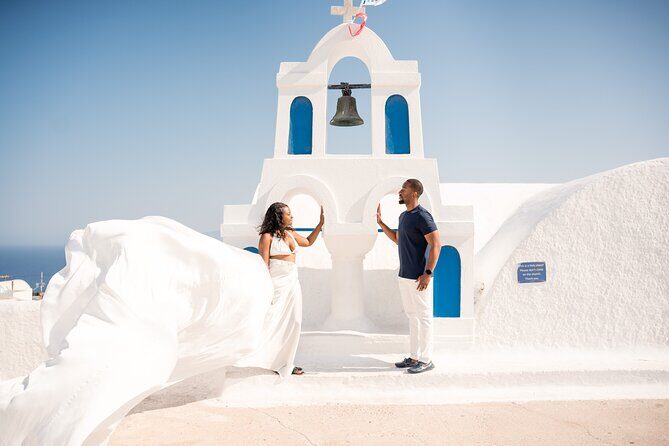 Flying Dress Santorini Photoshoot - Oia’s caldera backdrops in 1 hour 15 minutes