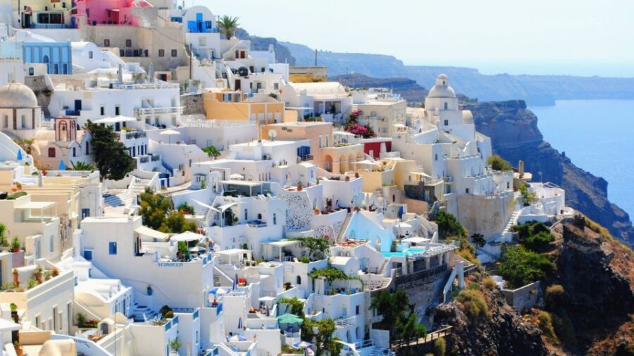 From Heraklion/Crete: Santorini Island Guided Day Trip - Oia at mid-morning: blue domes, tight lanes, and a plan for photos