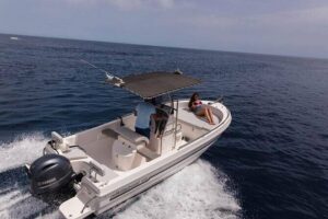 Full Day Boat Rental with License in Santorini - Safety gear and briefing: this is the kind of rental that respects real risk