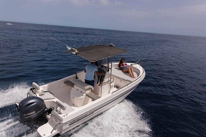 Full Day Boat Rental with License in Santorini - Safety gear and briefing: this is the kind of rental that respects real risk