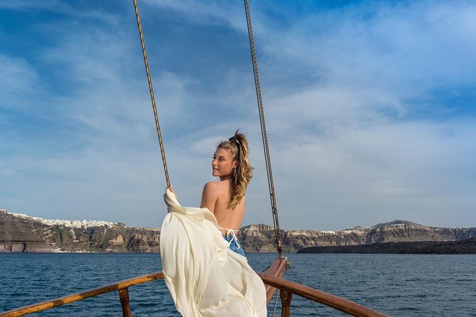 Full Day Boat Tour to Caldera Islands & Sunset in Oia by bus - Palea Kameni hot springs: 30–40 meters and foam noodles
