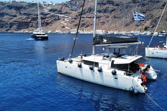 Half Day Premium Catamaran Cruise in Santorini including Oia - The crew makes or breaks the vibe (and this one delivers)