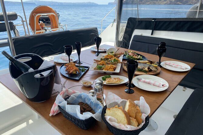 Half-Day Tailor-made Private Catamaran Cruise in Santorini - Thirassia: the free stop that often feels like the real calm