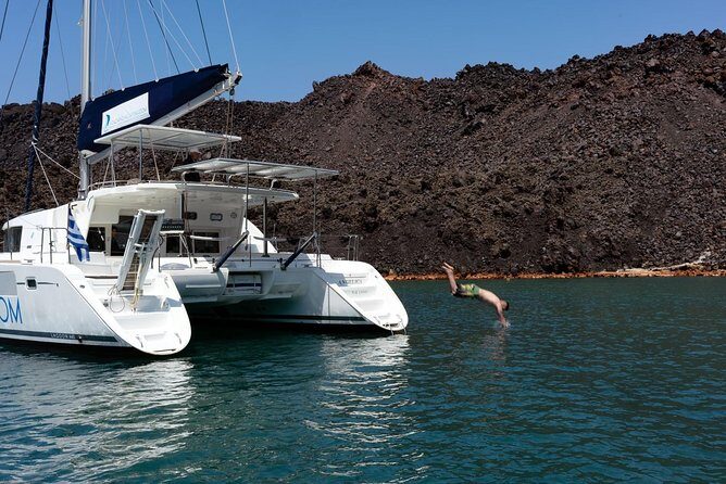 Luxury Caldera Cruise with a rich BBQ meal and drinks! - The Santorini Volcano Stop: Hot Springs, Swim Time, and Geology Talk