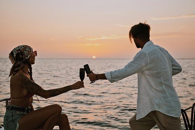 Luxury Santorini Sunset Cruise: Dinner, BBQ, Open Bar, Transfers - Hot Springs in Santorini’s caldera: your sulfur-rich hour