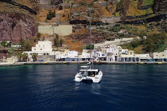 Morning Caldera Cruise with BBQ Meal and Drinks - The Crew Makes or Breaks It: Danai, Maria, Spiros, and George