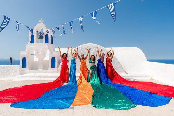 Oia Flying Dress Photoshoot Santorini - What to Bring (and What to Mentally Prepare) for a Flying Dress Shoot