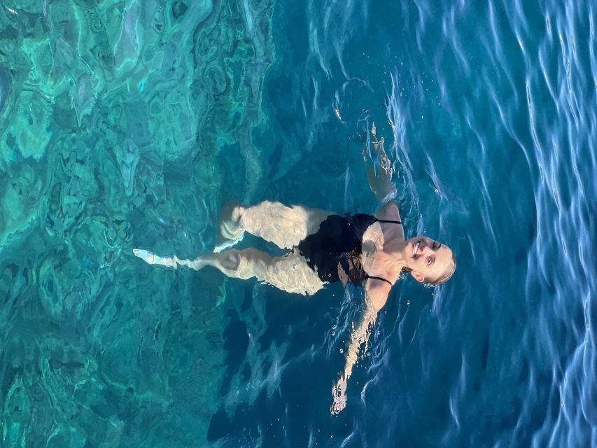 Private Boat tour with snorkeling & Sea Caves - The 1.5-hour route: Perivolos to Akrotiri, then caves and beaches