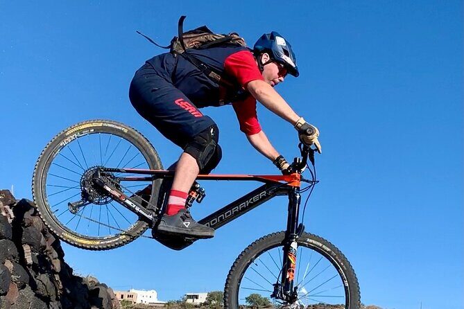 Private Electric Mountain Bike Experience and Tour in Santorini - Akrotiri Under the Venetian Castle: Stairs, Short Visits, and Big Views