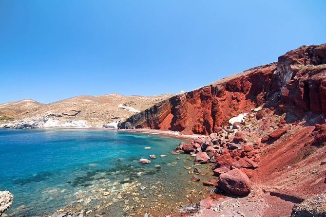 ~PRIVATE Full Day Santorini road tour 8 hours Book with us~ - Akrotiri red sands and the archaeological site entrance you must plan for