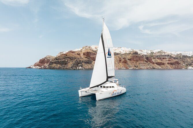Private Morning Tour Lagoon 400-380 Sailing in Santorini ,lunch, drink, transfer - Hotel Pickup to Amoudi Port: The Easiest Start at 9:45 am