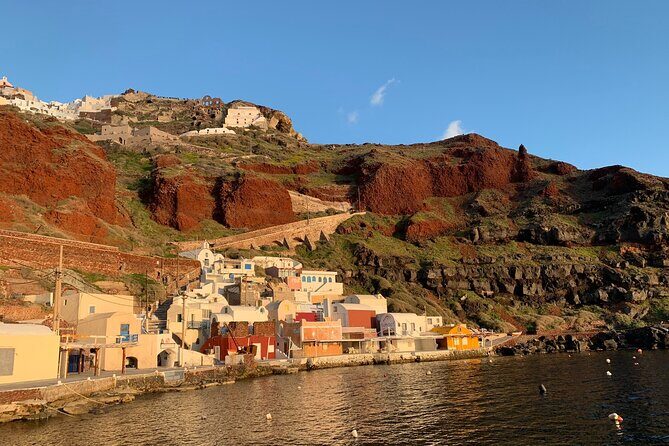 Private Santorini Sightseeing Tour – Customizable,Cruise Friendly - Black sand and red rocks: Perivolos Beach and Red Beach