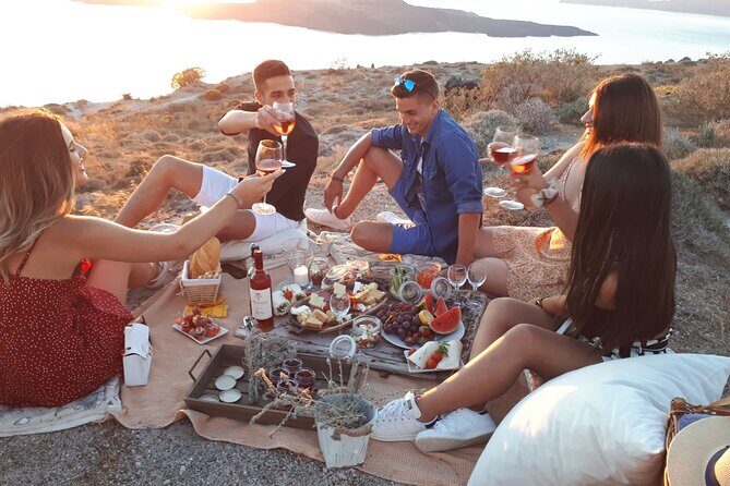 Private Santorini Sunset Picnic Experience - Setup details that make it feel romantic (and Instagram-ready after dark)
