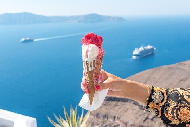 Private Santorini Villages Morning Walking Tour inc. tastings - Stop 1: Imerovigli Kafeneion Coffee and Family Orchard Sweet