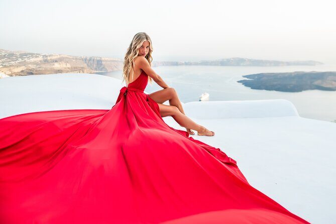 Professional Flying Dress Photoshoot In Santorini - Included Stops, Included Coaching: What the Team Actually Does