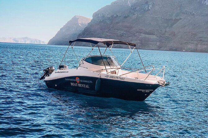 Rent a SpeedBoat in Santorini with License or Skippered - What You Get Onboard (and What You Pay For)