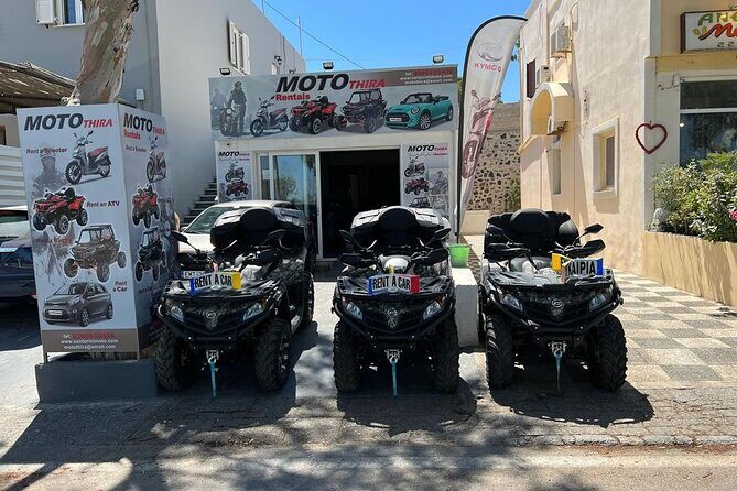 Rent an ATV Santorini - Meet-up, pickup help, and that first test drive moment