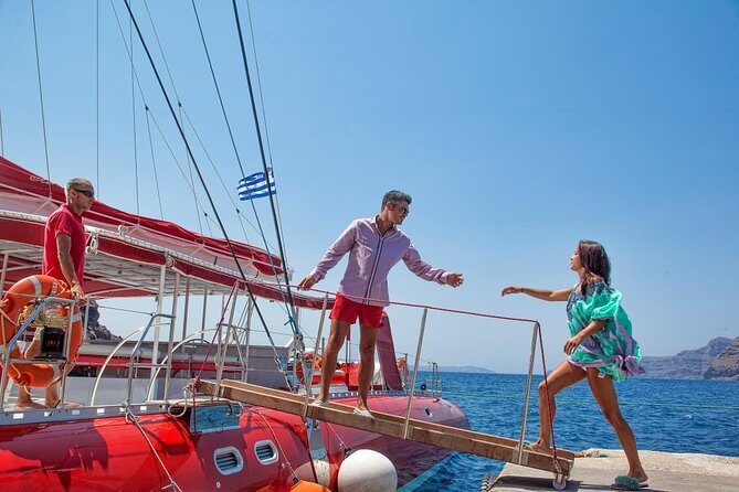 Sailing Catamaran Cruise in Santorini with BBQ, Drinks and Transfer - Sailing the Caldera: Volcano Views and the Sea-Level Perspective