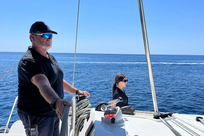 Sailing Cruise in Santorini With Fairwind - White Beach: the boat-only stop that turns heads
