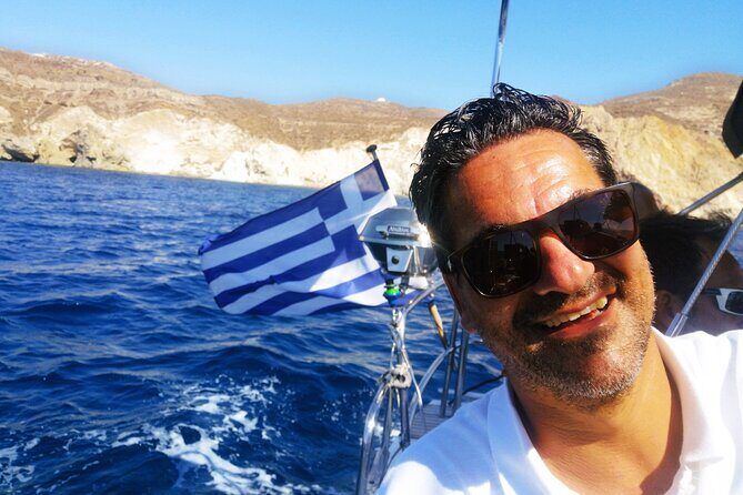 Sailsational Luxury Santorini Catamaran Sunset Cruise with Dinner - Mesa Pigadia Swim and the Homemade Dinner