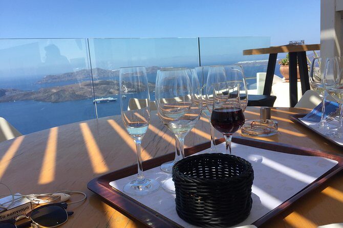 Santorini 3 and half Hour Wine Tour Day/Sunset - Art Space: Your First Taste in a Traditional Canava Winery