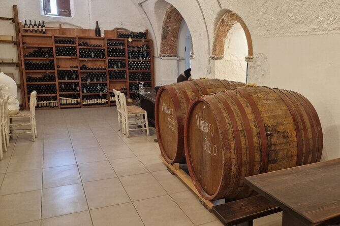 Santorini: 4hrs Small Group Wine Tasting Tour with Local Bites - Profitis Ilias: the volcanic viewpoint lesson before you taste