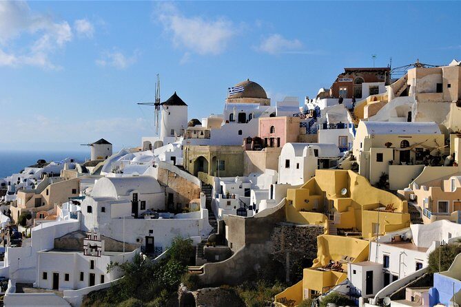 Santorini 5 Hour Private Oia Tour & Lunch/Dinner at a Local Farm - Winery education and tasting at Karamolegos