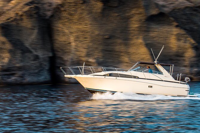 Santorini 5 - Hours Private Day Or Sunset Cruise with Bbq and Drinks - Private Means Personal: Your Crew, Your Pace, Your Comfort