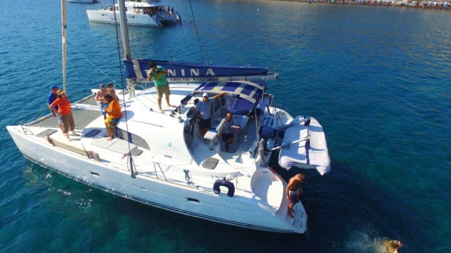 Santorini: 7-Hour Private Catamaran Cruise with Food & Drink - Key things to know before you book
