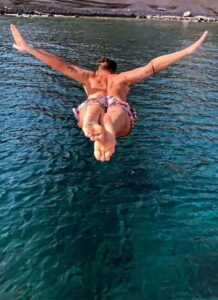 Santorini: Adventurous Catamaran Experience with Snorkeling - Pickup and start point: Thera and an air-conditioned ride