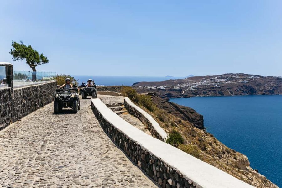 Santorini: ATV Quad Bike Tour with Lunch - Emporio Windmills and Caldera Views Without the Crowds