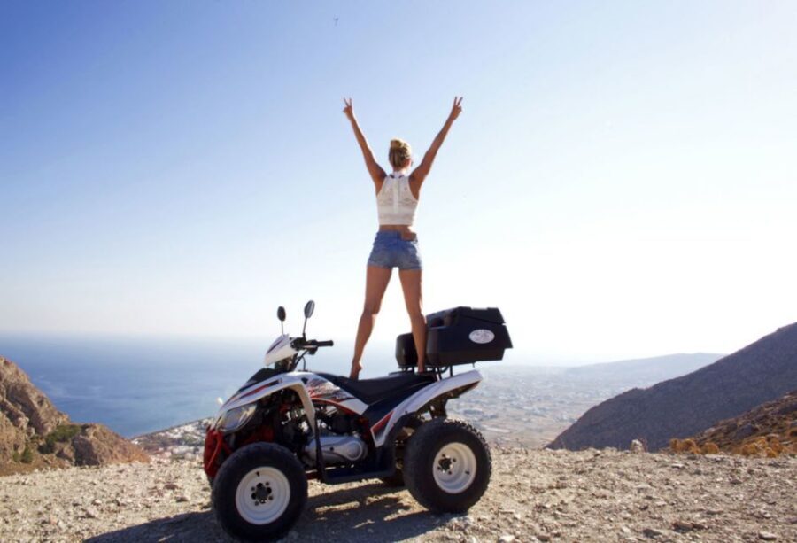 Santorini: ATV-Quad Experience - From Perissa black sand to ATV training: what you’ll do before the fun