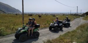 Santorini: ATV-Quad Experience - Emporio and the Venetian Castle: riding south, then walking the tight streets