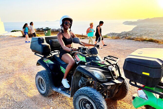 Santorini ATV-Quad Experience: Off-Road Adventure & Hotel Pickup - Stop 1: Perissa Black Sand Beach and the start of the ride