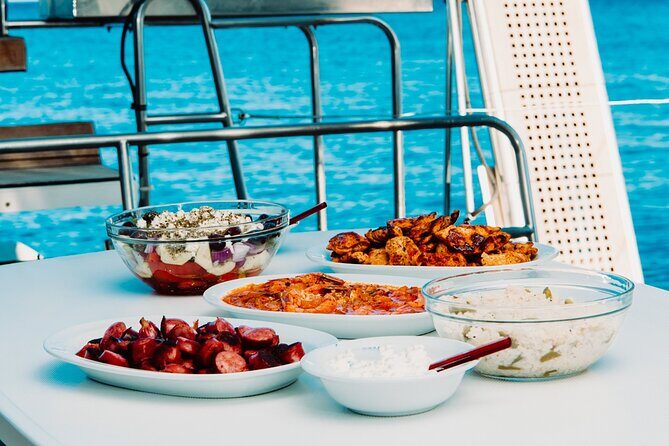 Santorini Caldera Gold Day Cruise with BBQ on board and Open Bar - The Route at a Glance: From Vlychada to Ammoudi Bay