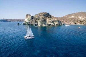 Santorini Caldera: Sunset Sailing Cruise with Meal - Mesa Pigadia: Your Best Chance to Swim and Snorkel