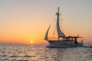 Santorini Caldera Sunset Traditional Cruise with Meal and Drinks - Ammoudi Bay to Vlychada: the cruise that actually feels like a day on the water