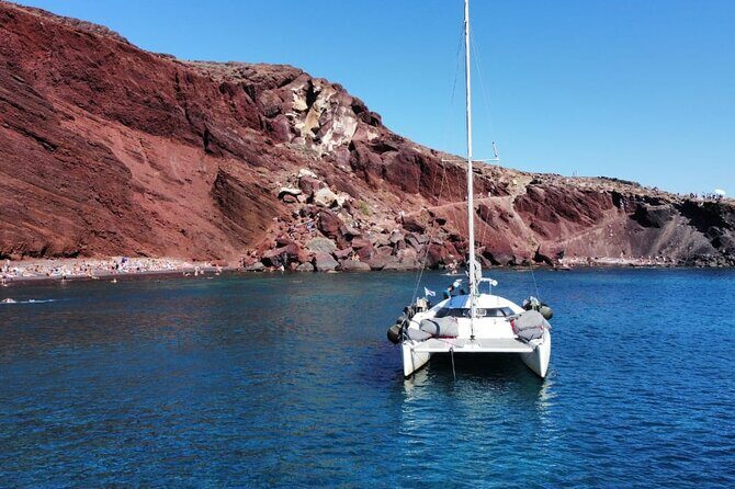 Santorini Catamaran Cruise – 5-Hour Private Sailing Experience - The Meal on Board: Greek Appetizers + Local White Wine Timing