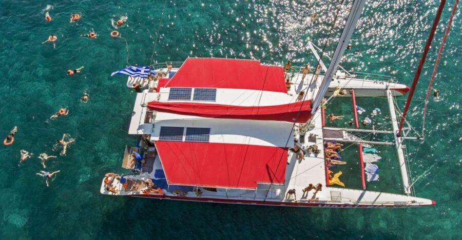 Santorini: Catamaran Cruise, Winery, & Oia Sunset Combo Tour - Oia Sunset at Sun Spirit Bar: Castle Ruins Views Without the Chaos