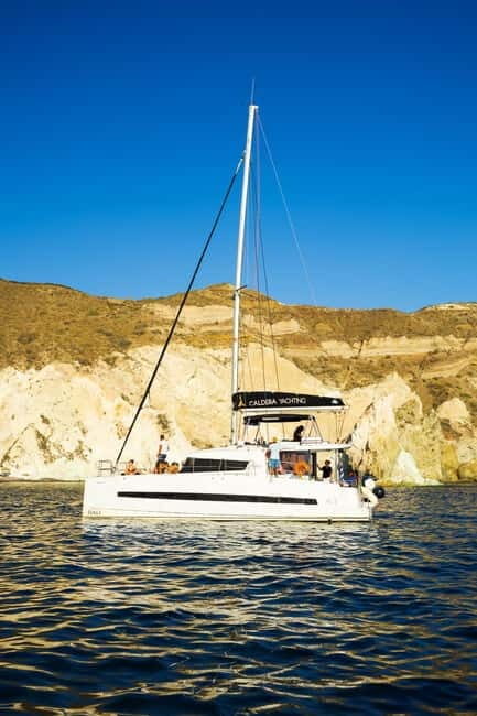 Santorini: Catamaran Cruise with Fresh Meal & Open Bar - Black Mountain Coves to Akrotiri Lighthouse: Where the Views Turn Into Water Time